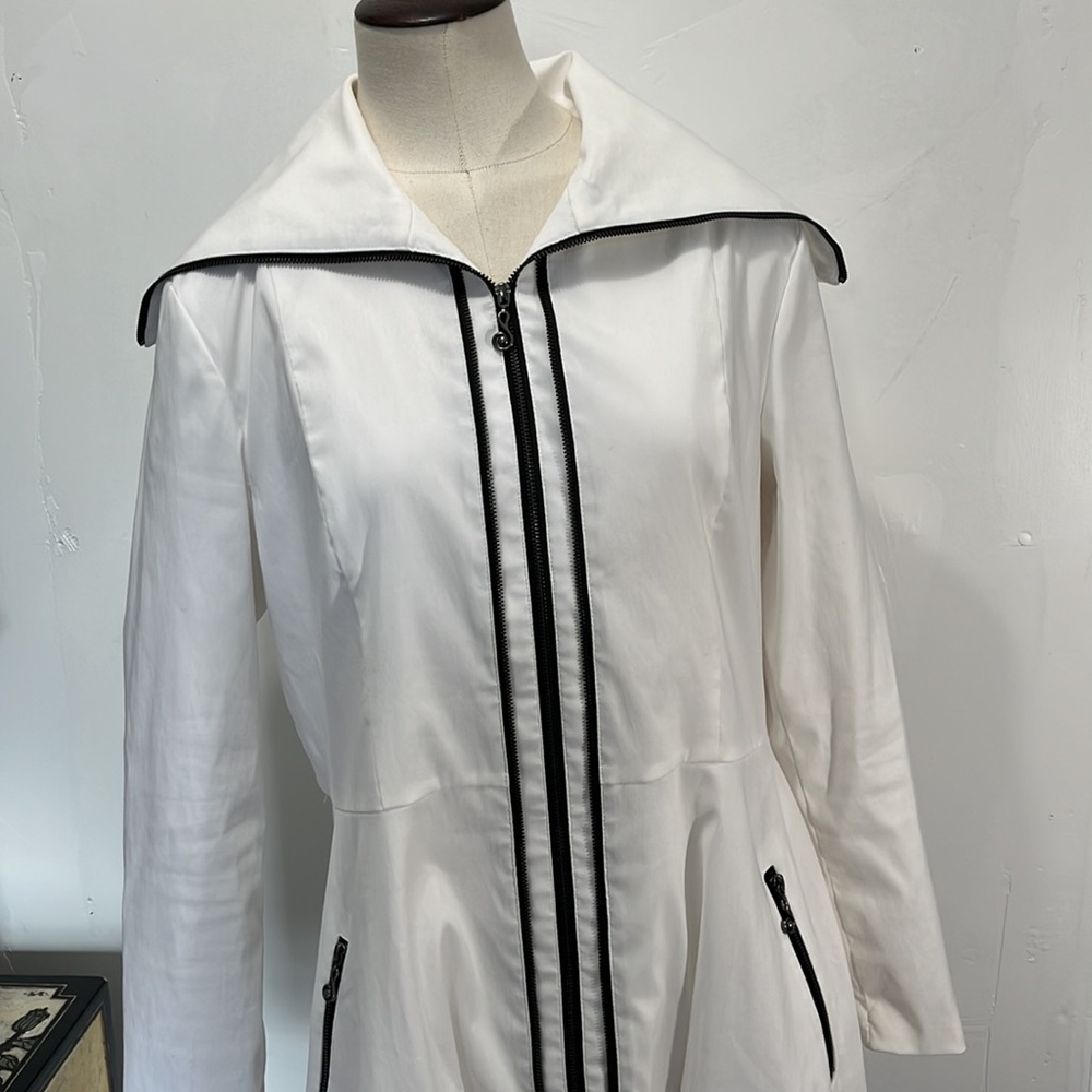 Samuel Dong white coat dress size small - Picture 4 of 10